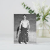 Wrestler der 40er Jahre Postkarte (Stehend Vorderseite)