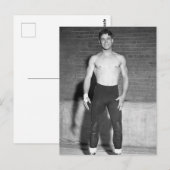 Wrestler der 40er Jahre Postkarte (Vorne/Hinten)