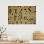 Wrestler, Details aus einer Grabmauer Poster (Küche)