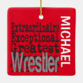 Wrestler Extraordinaire CUSTOM Keramik Ornament (Rückseite)