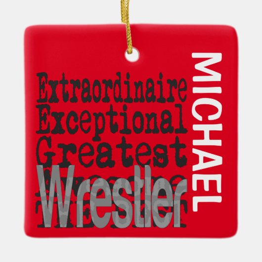 Wrestler Extraordinaire CUSTOM Keramik Ornament (Vorderseite)
