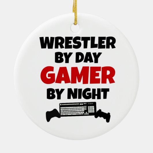 Wrestler Gamer Keramikornament (Hinten)