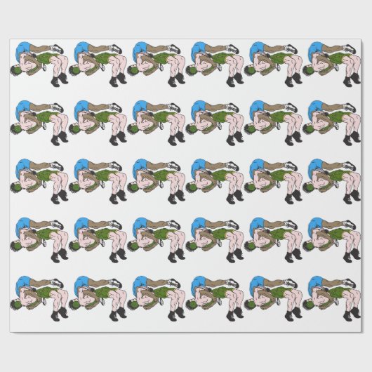 Wrestler Geschenkpapier (Flach)