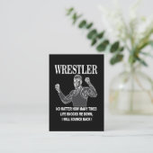 Wrestler Inspiration Wrestling Coach Visitenkarte (Stehend Vorderseite)