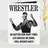 Wrestler Inspiration Wrestling Gruß Karte (Gelbe Blume)