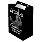 Wrestler Inspiration Wrestling Mittlere Geschenktüte (Rückseite Schrägansicht)