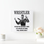Wrestler Inspiration Wrestling Quadratische Wanduhr (Zuhause)
