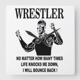 Wrestler Inspiration Wrestling Quadratische Wanduhr