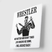 Wrestler Inspiration Wrestling Quadratische Wanduhr (Winkel)