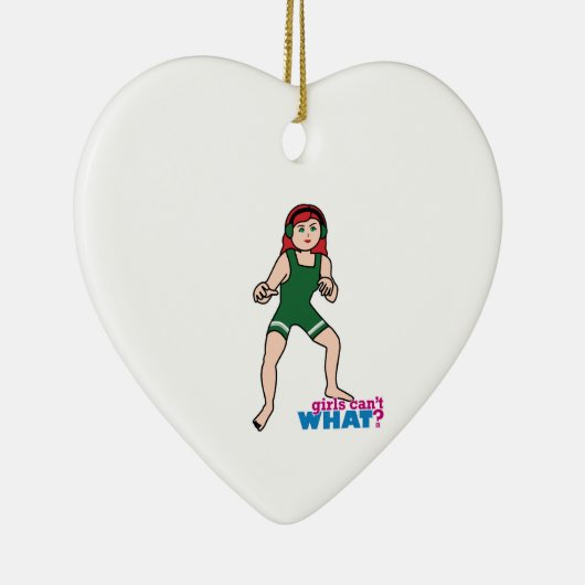 Wrestler - leicht/rot keramik ornament (Rechts)