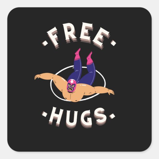 Wrestler Lucha Libre Mexikanischer Wrestling Quadratischer Aufkleber (Vorderseite)