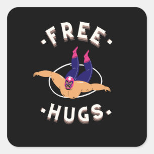 Wrestler Lucha Libre Mexikanischer Wrestling Quadratischer Aufkleber