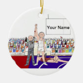 Wrestler - männlich keramik ornament (Vorne)