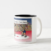 Wrestler - Männlicher Cartoon von PrintedPerfectio Zweifarbige Tasse (VorderseiteRechts)