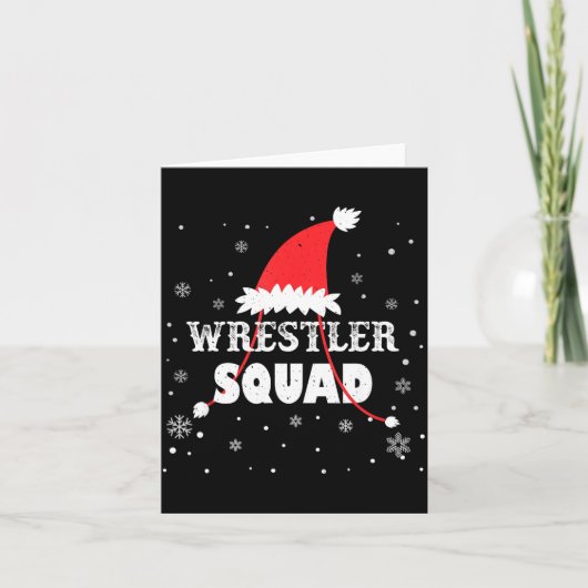 Wrestler Squad Christmas Wrestling Matching Xmas  Karte (Vorderseite)