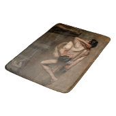 Wrestler (von Thomas Eakins) Badematte (Schrägansicht)