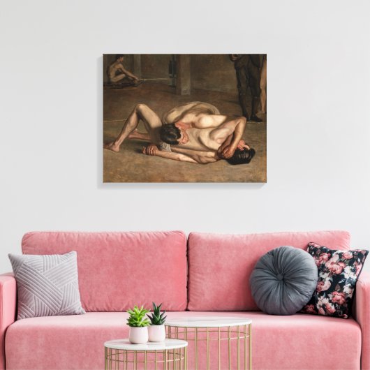 Wrestler (von Thomas Eakins) Leinwanddruck (Insitu (Wohnzimmer))