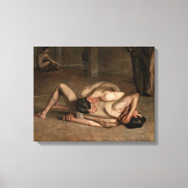 Wrestler (von Thomas Eakins) Leinwanddruck