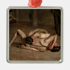 Wrestler (von Thomas Eakins) Ornament Aus Metall