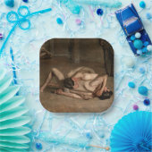 Wrestler (von Thomas Eakins) Pappteller (Party)