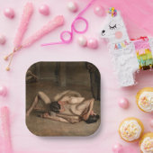 Wrestler (von Thomas Eakins) Pappteller (Party)