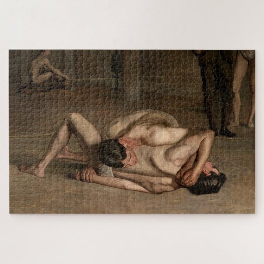 Wrestler (von Thomas Eakins) Puzzle (Horizontal)
