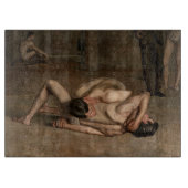 Wrestler (von Thomas Eakins) Schneidebrett (Vorderseite)