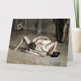Wrestlers Fine Art Grußkarte Karte