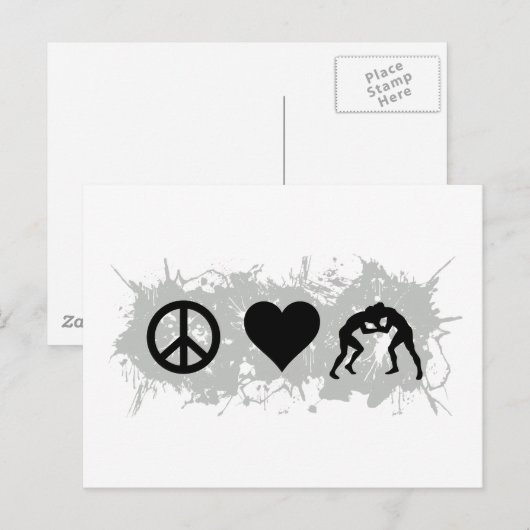 Wrestling 1 postkarte (Vorne/Hinten)