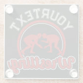 Wrestling ADD NAME Grapple Champion Team Player Glasuntersetzer (Rückseite)