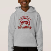 Wrestling ADD NAME Grapple Champion Team Player Hoodie (Vorderseite)