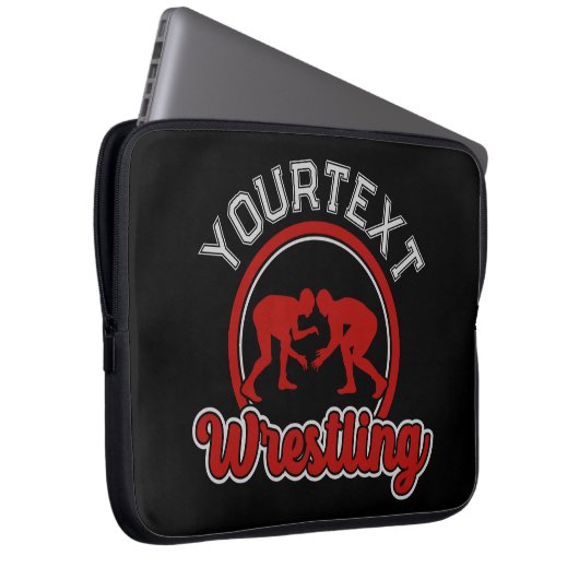 Wrestling ADD NAME Grapple Champion Team Player Laptopschutzhülle (Vorne Rechts)