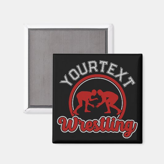 Wrestling ADD NAME Grapple Champion Team Player Magnet (Vorderseite/Rückseite)