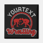 Wrestling ADD NAME Grapple Champion Team Player Magnet (Vorne)