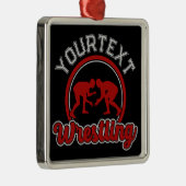 Wrestling ADD NAME Grapple Champion Team Player Ornament Aus Metall (Rechts)