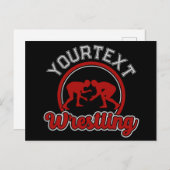 Wrestling ADD NAME Grapple Champion Team Player Postkarte (Vorne/Hinten)