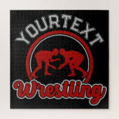 Wrestling ADD NAME Grapple Champion Team Player Puzzle (Vertikal)