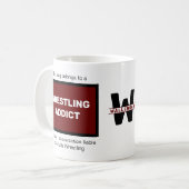 Wrestling Addict Hinzufügen des Monogramms für Ihr Kaffeetasse (Vorderseite Links)