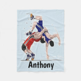 Wrestling an seiner besten Fleece-Decke Fleecedecke