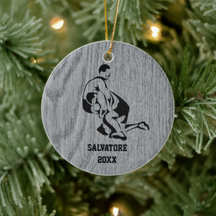 Wrestling auf der Weihnachtsmesse Keramik Ornament