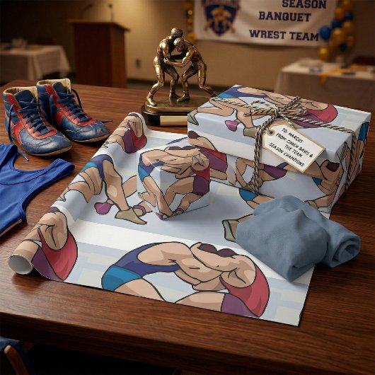 Wrestling Bout Geschenkpapier