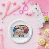 Wrestling Bout Pappteller (Party)