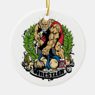 Wrestling-Champion Keramikornament