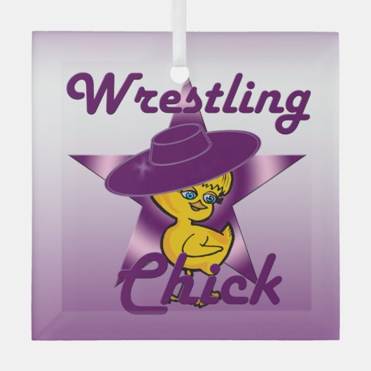 Wrestling Chick #9 Ornament Aus Glas (Vorderseite)