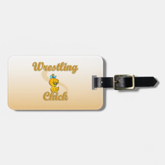 Wrestling Chick Gepäckanhänger (Vorderseite horizontal)