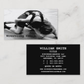 Wrestling Coach Business Card Visitenkarte (Vorne/Hinten)