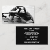 Wrestling Coach Business Card Visitenkarte (Vorne/Hinten)