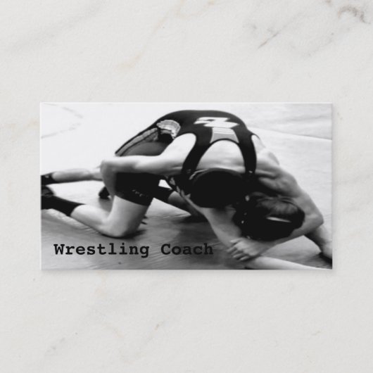 Wrestling Coach Business Card Visitenkarte (Vorderseite)