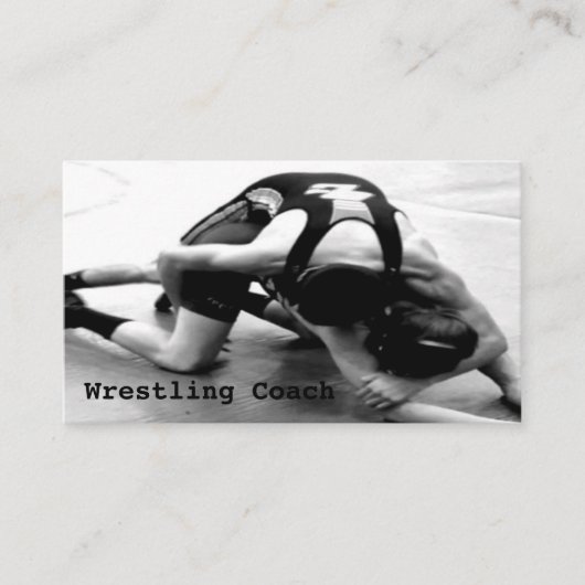 Wrestling Coach Business Card Visitenkarte (Vorderseite)
