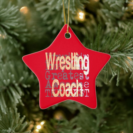 Wrestling Coach Extraordinator Keramik Ornament (Baum)